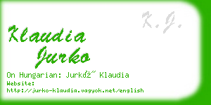 klaudia jurko business card